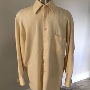 Jack Lipson Signature Shirt 16R Yellow Cotton